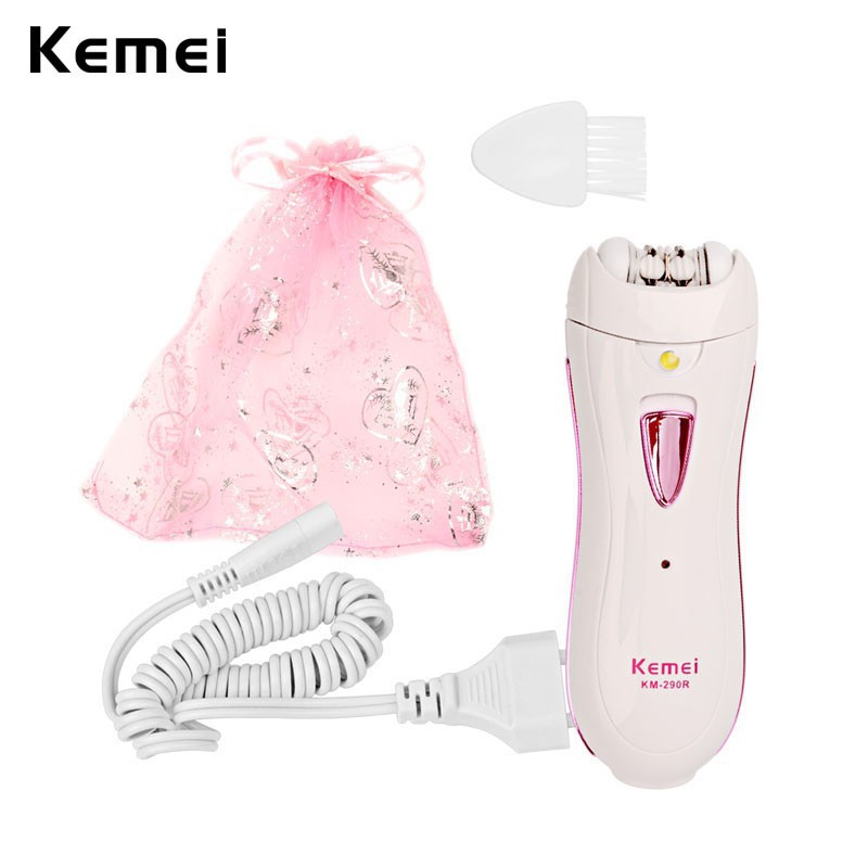 

Kemei Alat Cukur Listrik Epilator Depilator Pencabutan Lady Hair Removal Tubuh Wajah Ketiak Bikini