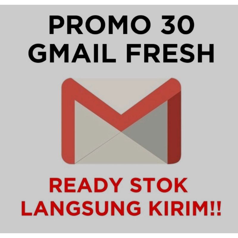 30 akun Gmail sudah verif