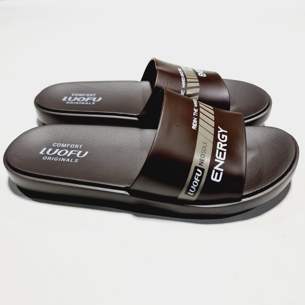 LUOFU ORIGINAL jelly sandal cowok selop luofu karet import sendal pria E7172E70M