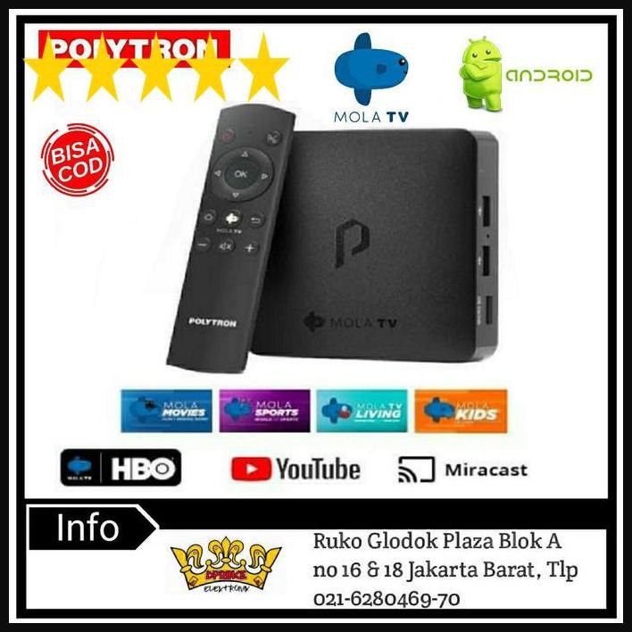 Polytron Pdb-M11 Mola Tv Streaming Smart Box Device Best Seller