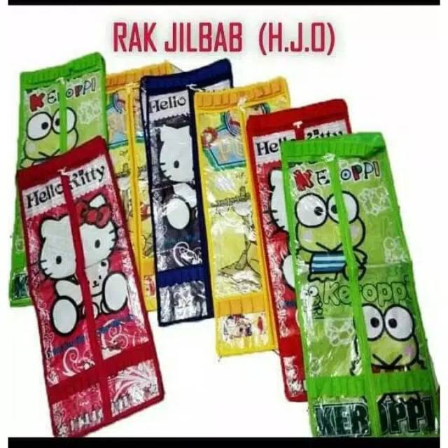 Rak jilbab gantung karakter lucu
