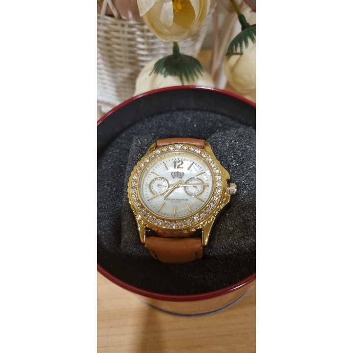 ZEPHYR BROWN WATCH SOPHIE MARTIN SASL099B7 JAM TANGAN WANITA