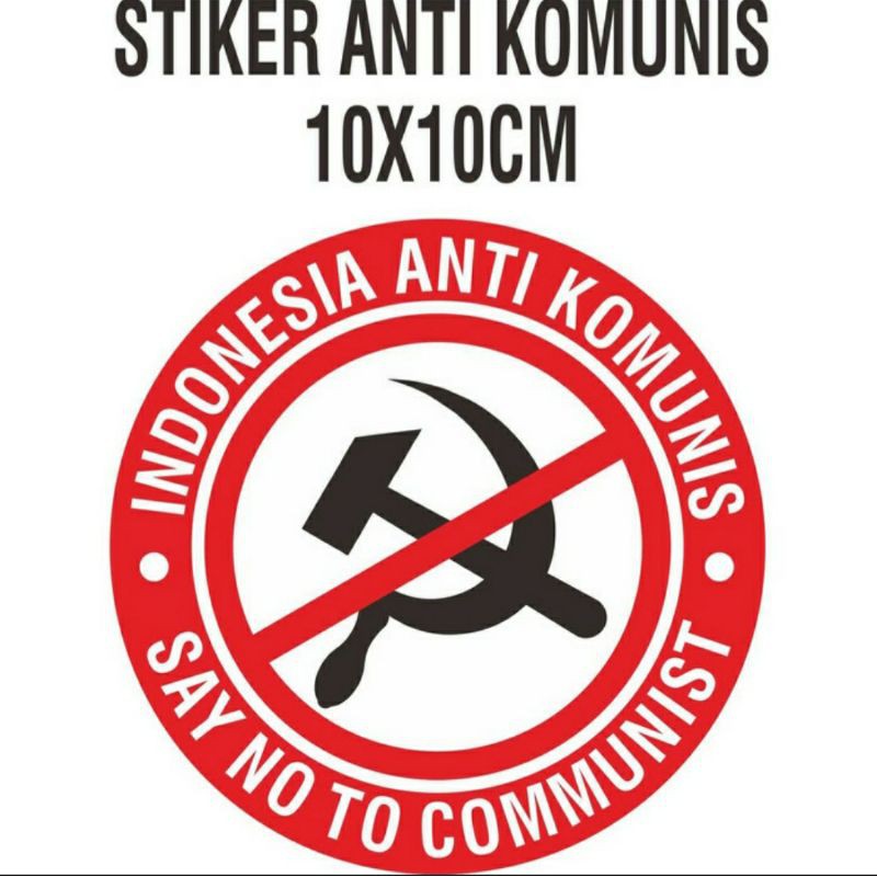 

STIKER ANTI KOMUNIS 10x10CM