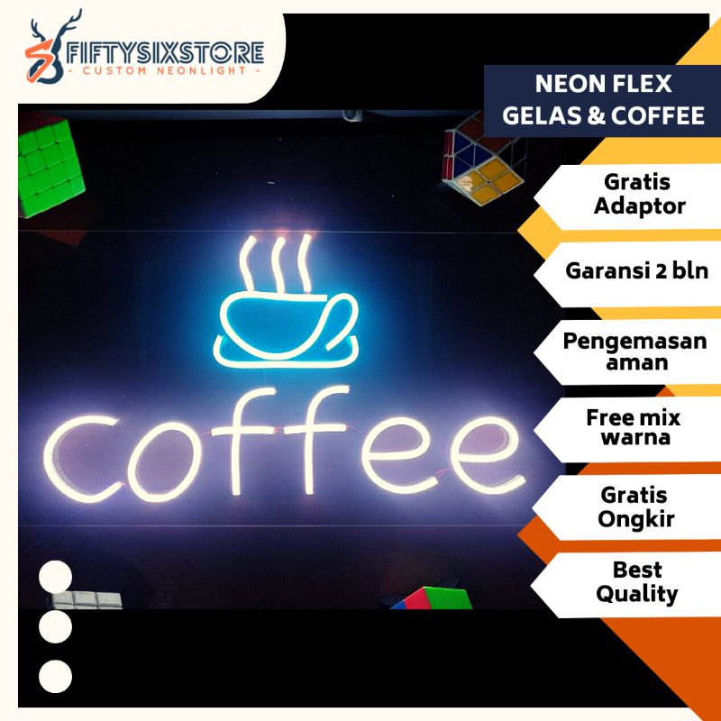 Custom Lampu hias/Neon Flex Coffe Shop