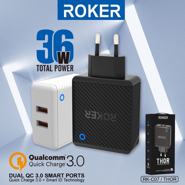 CHARGER - TC ROKER THOR QUICK CHARGER QUALCOM 3,0A RK-C07