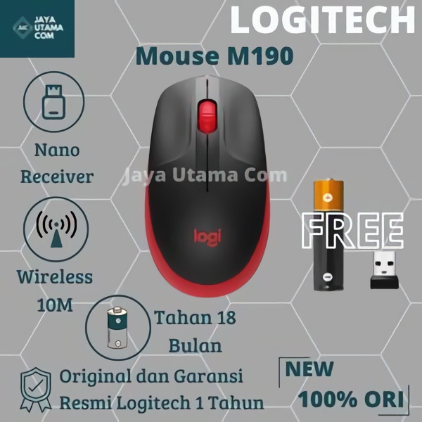 Logitech Wireless Mouse M190 Original