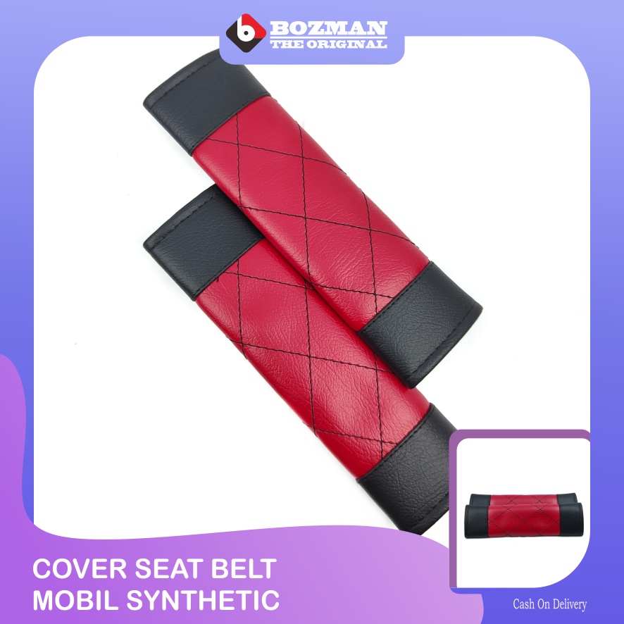 Cover Seat Belt Bahan Kulit Premium (Syntehtic Leather)