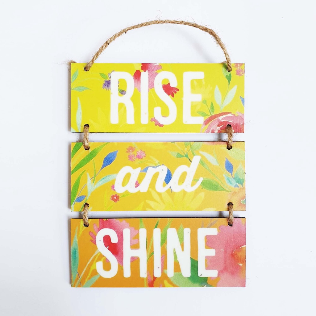 Hiasan Pajangan Dinding - RISE AND SHINE - Wall Sign Decor