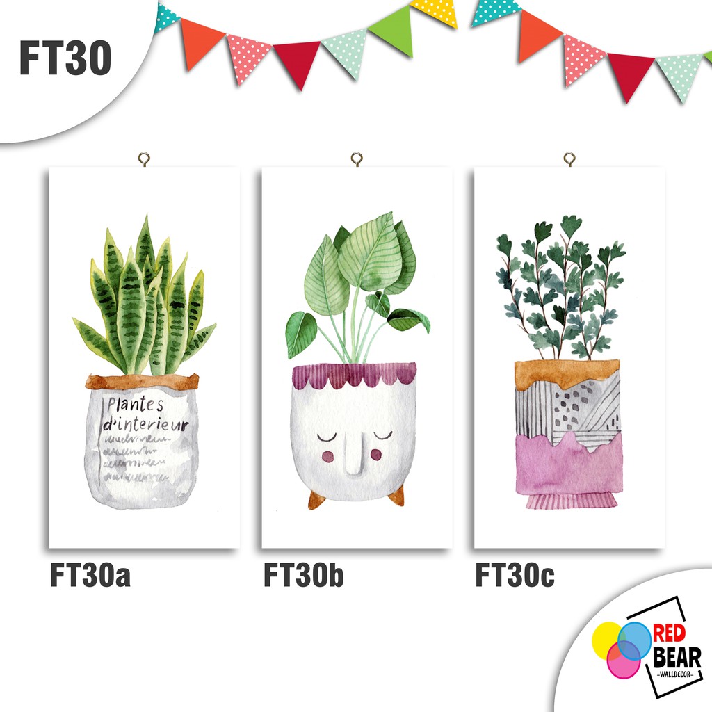 Red Bear Walldecor / Pajangan Dinding / Pajangan / Hiasan Dinding - FT30