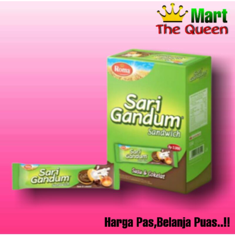 

SARI GANDUM Roma Biskuit Coklat 1 Box isi 12 pcs @ 38,5gram