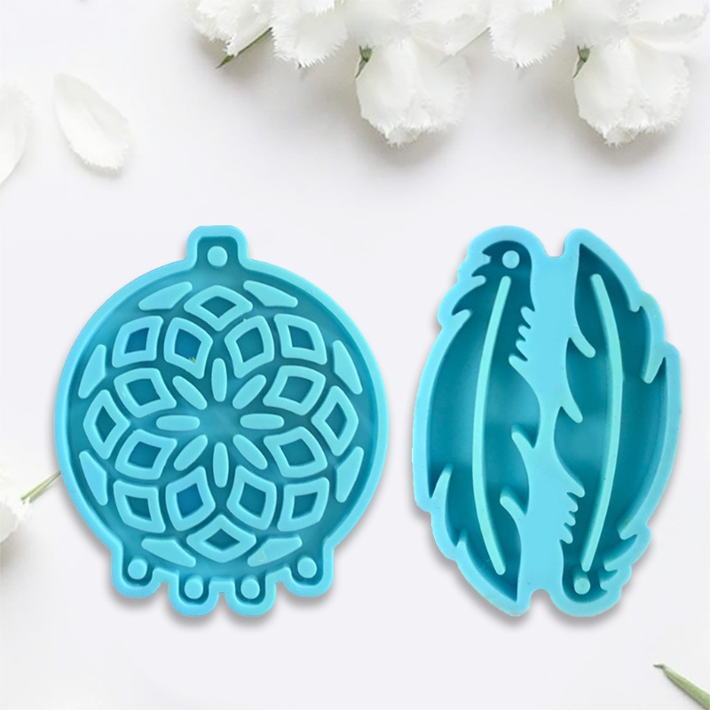 SIY  Dream Catcher Feathers Earrings Epoxy Resin Mold Jewelry Pendant Silicone Mould DIY Crafts Casting Tools