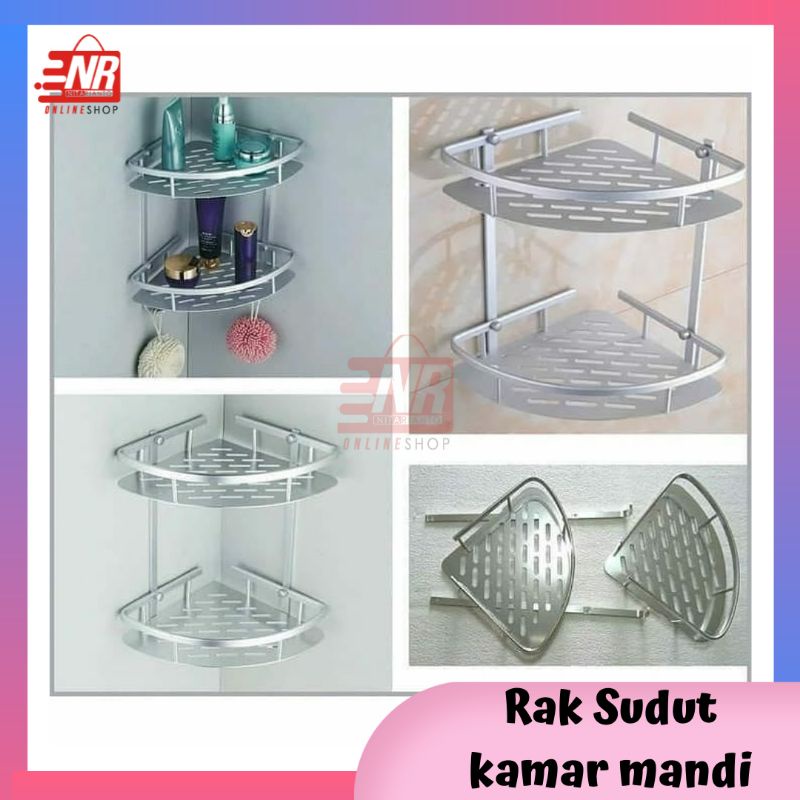 Rak sudut stainless / rak sudut toilet