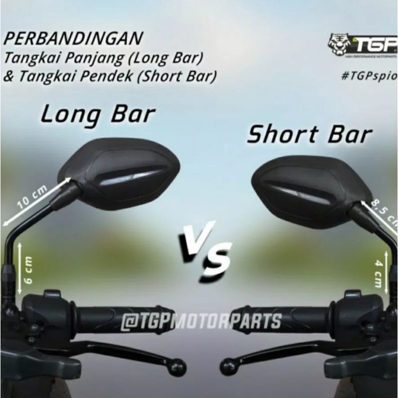 Kaca spion mirror evo beat honda short bar tgp