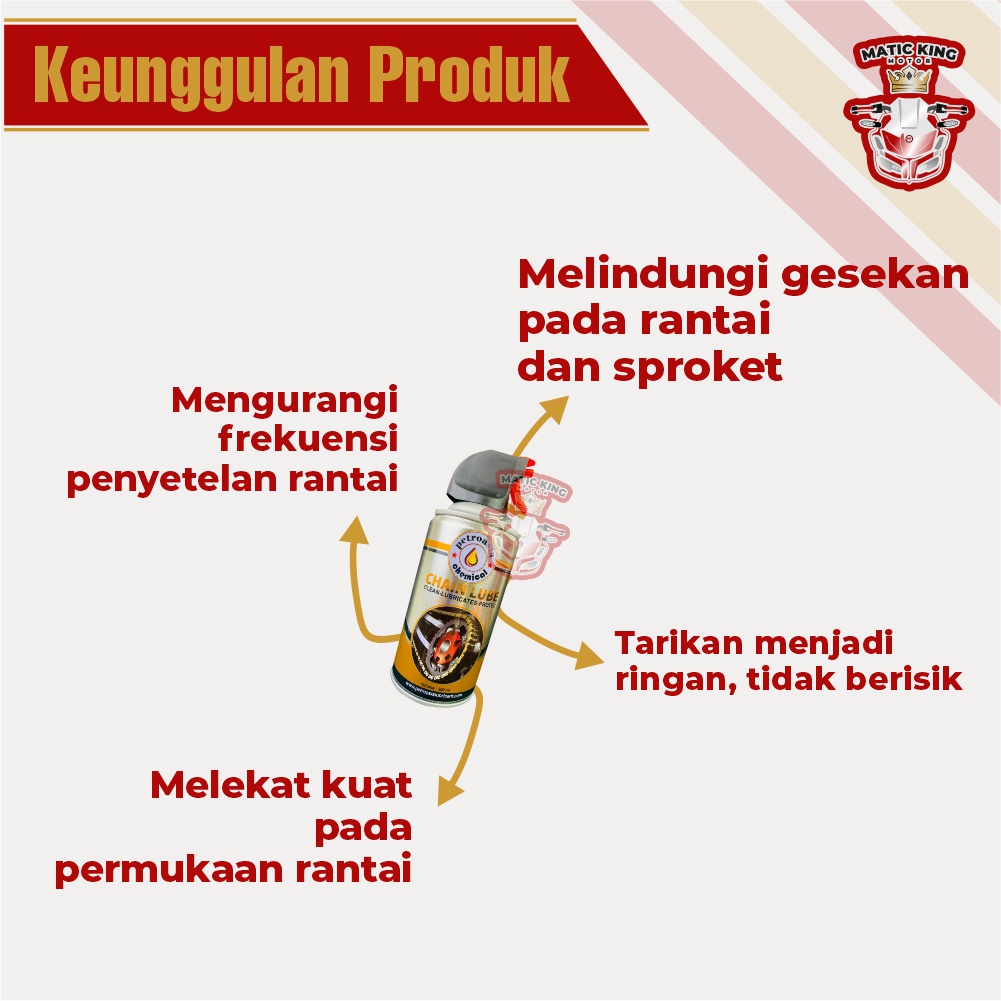 Chainlube pelumas rantai Petroasia anti karat injector cleaner 300 ml