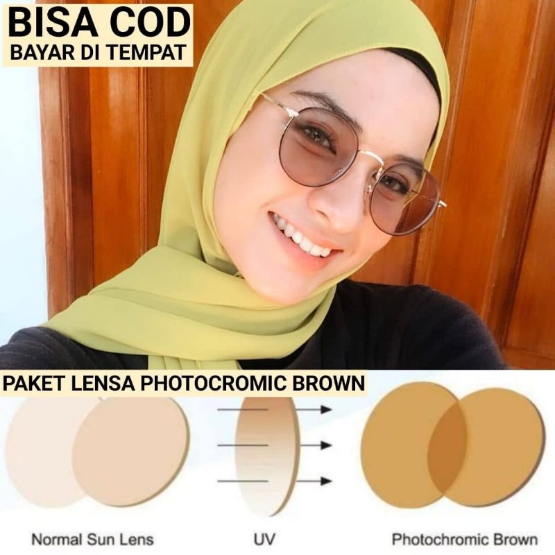 KACAMATA PHOTOCROMIC BROWN 3231 PHOTOCROMIC BROWN MINUS/DAN CYLINDER // KACAMATA BULAT // KACAMATA L