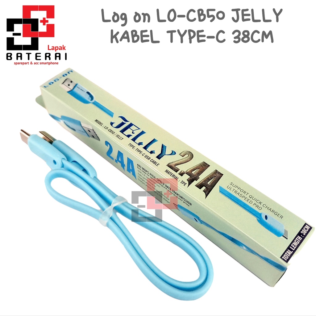 LOG - ON CB50c 38CM Kabel Data Type C 2.4A Fast Charging