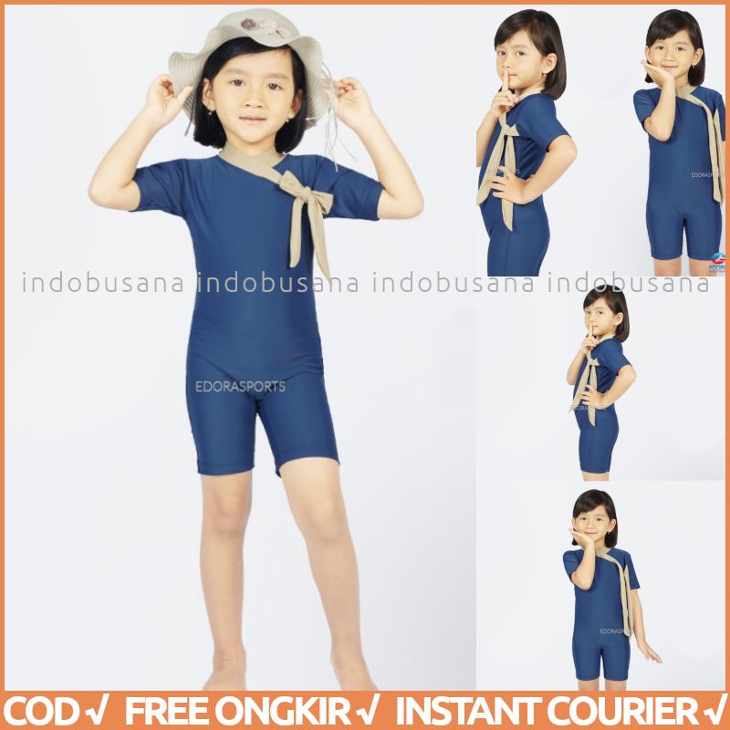 EDORA Baju Renang Anak Perempuan Usia SD Baju Renang Cewe Kids JUMPSUIT DK TG ORIGINAL