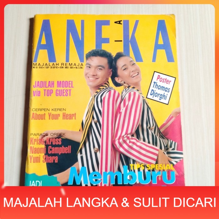 Majalah ANEKA RIA YESS No.18 Sep 1992 DEASY & HENDRY + POSTER Langka