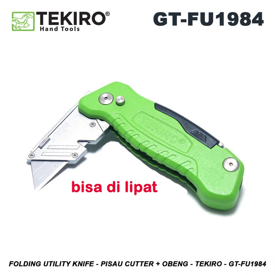 Pisau Cutter lipat + Obeng - Tekiro GT-FU1984 Folding Utility Knife