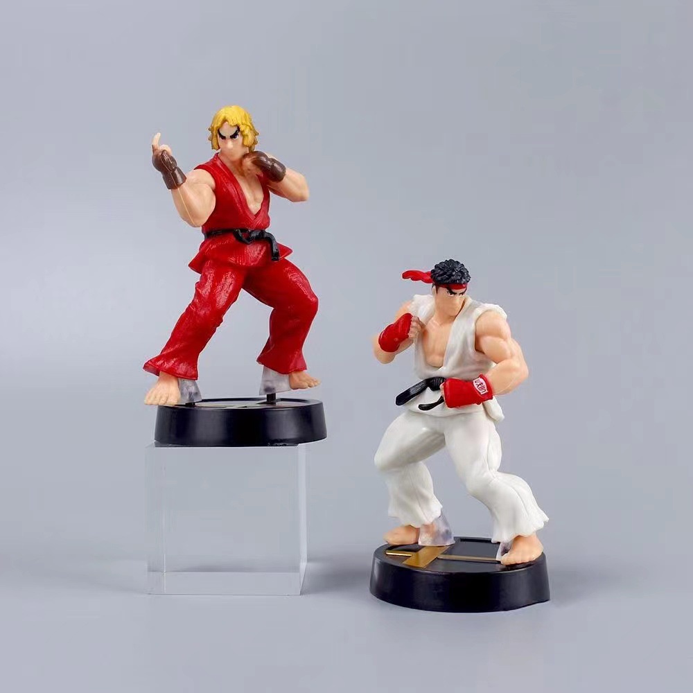 Mainan Boneka Action Figure Model Anime Ken Masters Hoshi Ryu Street Fighter Bahan PVC Ukuran 10cm Untuk Dekorasi