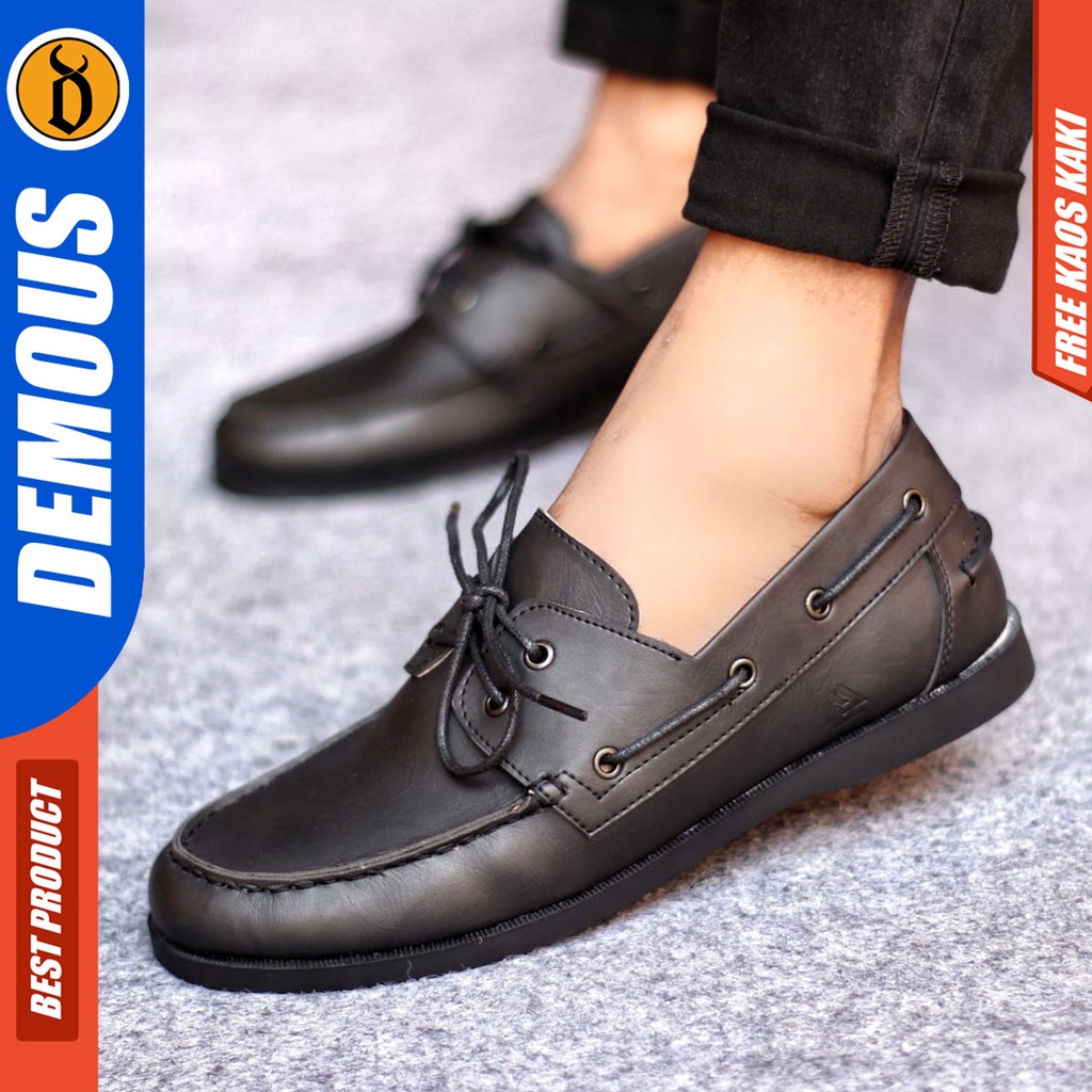 Sepatu Casual Pria Formal Pantofel Hitam Kerja Kantor Kuliah Kondangan Kulit Syntetic Keren Fashion Terbaru