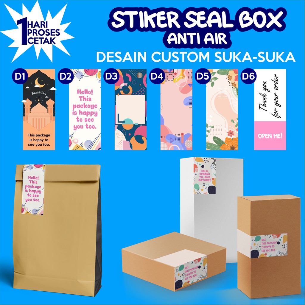 

Stiker Anti Air Seal Label Kemasan Custom Makanan atau Minuman Box