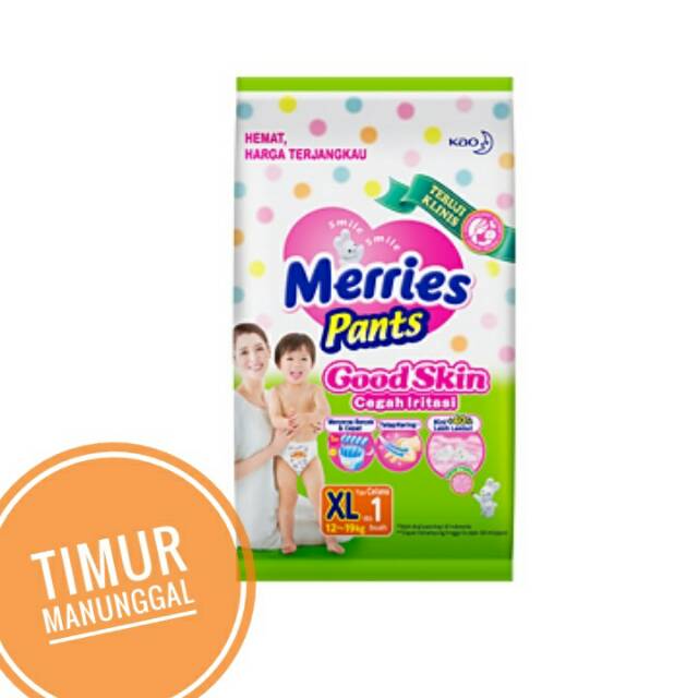 Merries Pants Good Skin XL-1 (Renceng)