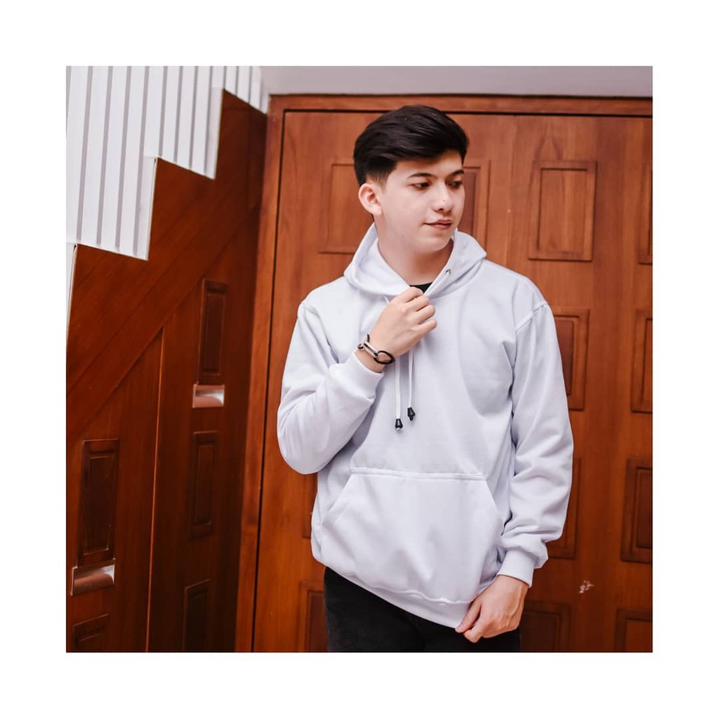 Natural Hoodie BASIC || SWEATER POLOS PRIA DAN WANITA-PUTIH