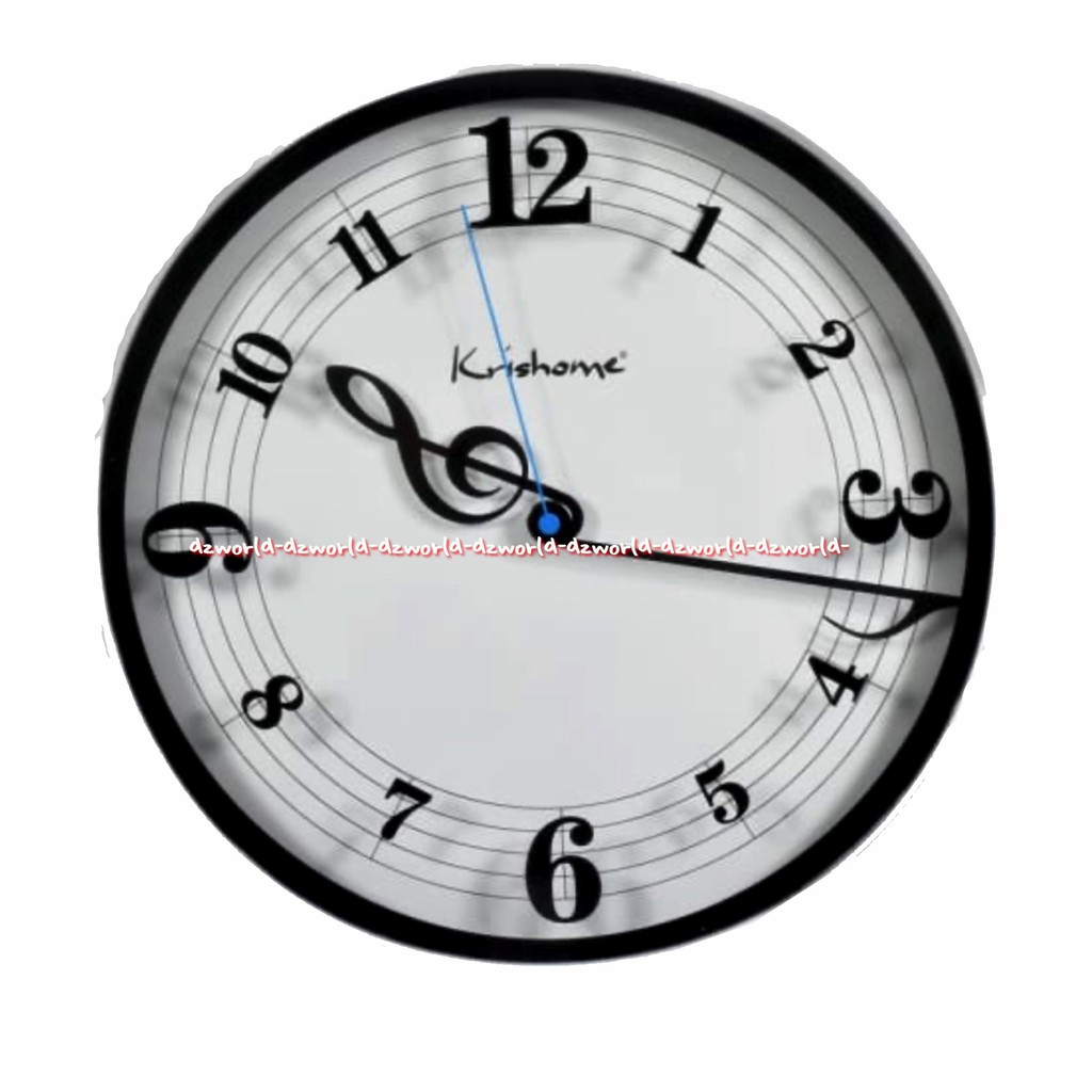 Krishome Wall Clock Musical Note Music 30cm Jam Dinding Tangga Nada Musik Kris Home