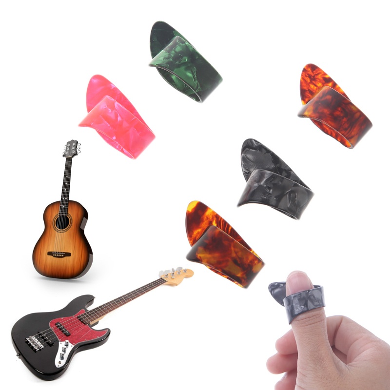 Zzz 1PC Celluloid Guitar Thumb Pick Plectrums Gitar Plastik Baru