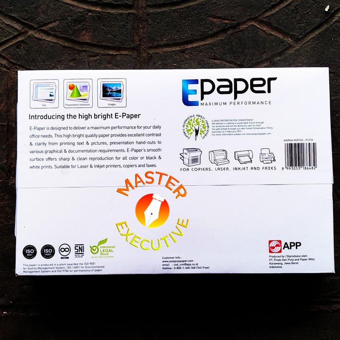 [Rim] EPaper Kertas HVS F4 / Folio 70 gsm 215 x 330 mm Print Fotokopi Foto Copy