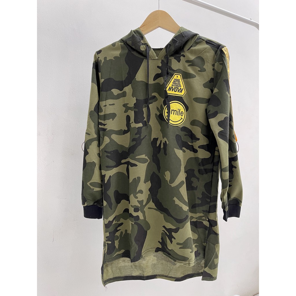 Camouflage Hoodie / Sweater Panjang Wanita / Women Hoodie