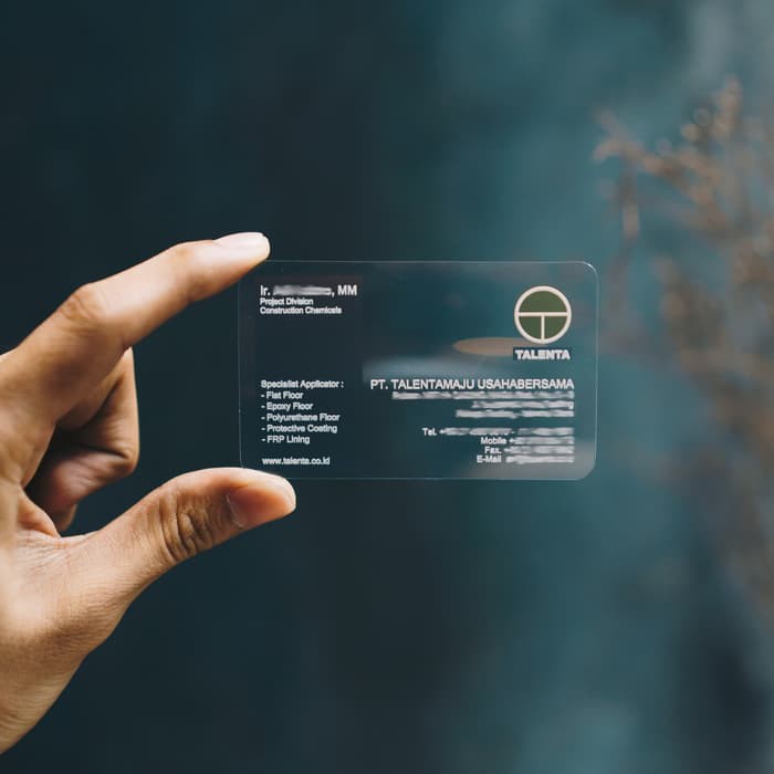 Kartu Nama Bahan Pvc Murah