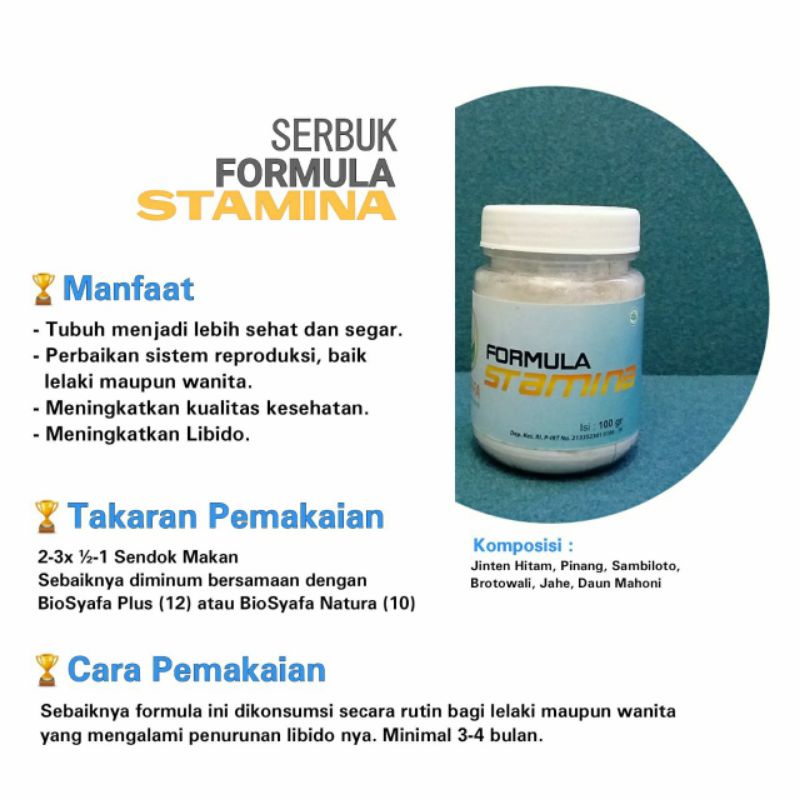 Herbal Serbuk stamina kuat dan tahan lama pria Biosyafa