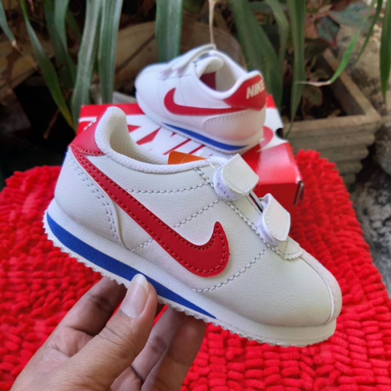sepatu anak NIKE CORTEZ merah putih GRATIS KAOS KAKI