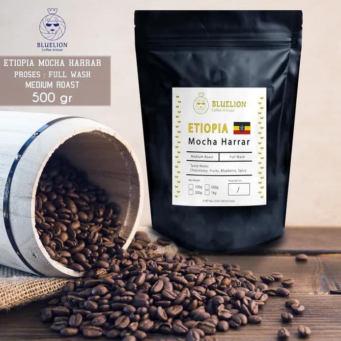 

ETHIOPIA MOCHA HARRAR 500 GR - KOPI BLUELION - MEDIUM ROAST - BIJI