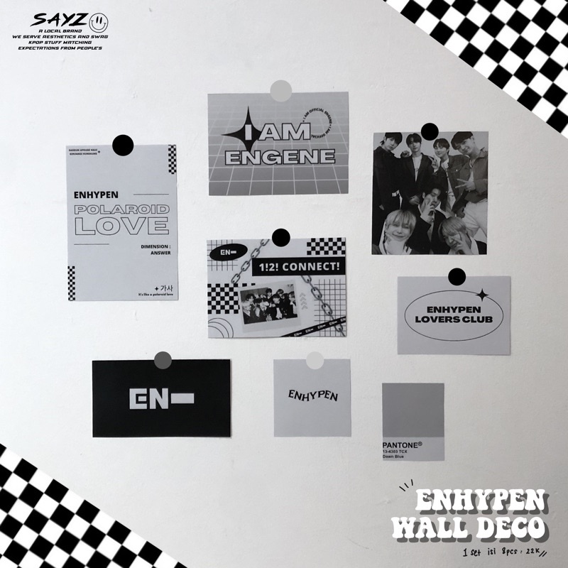 [ 1 SET ] ENHYPEN Art Print Wall deco set / dekorasi kamar dinding / poster enhypen / tempelan dindi