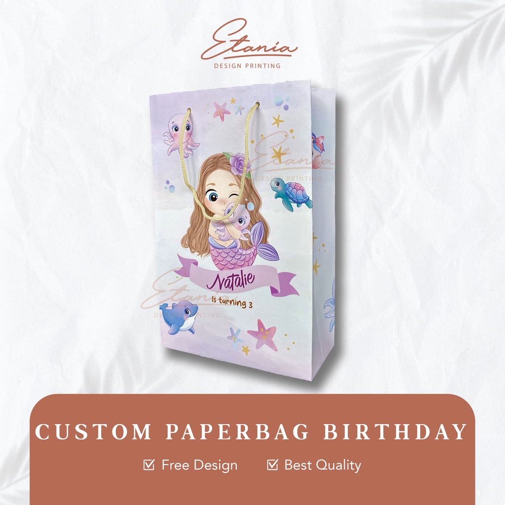 Jual Paper Bag Birthday Putih Tebal Motif Lucu Paper Bag Motif Custom