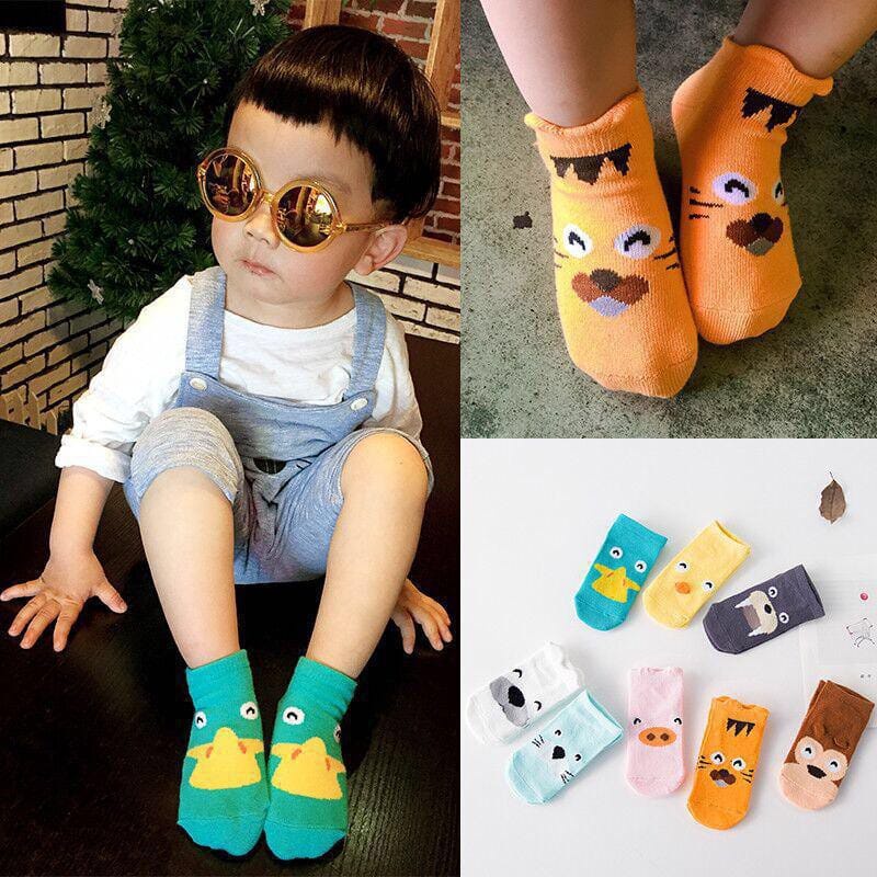 Kaos Kaki Bayi Pendek Karakter 6472 Kaos Kaki Anak Perempuan Laki Laki Motif Hewan 3D PACK PLASTIK