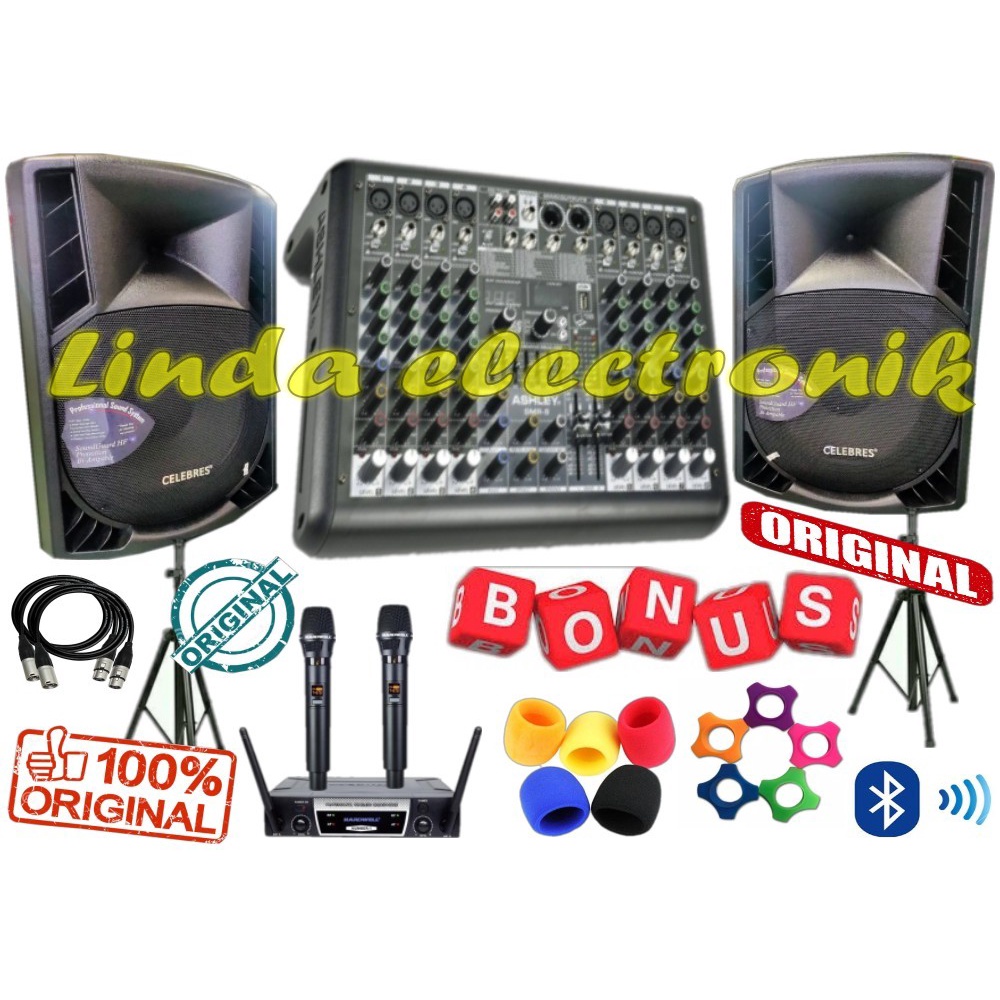 paket sound system celebress RCF 15'' hardwell number 1 ashley smr 8