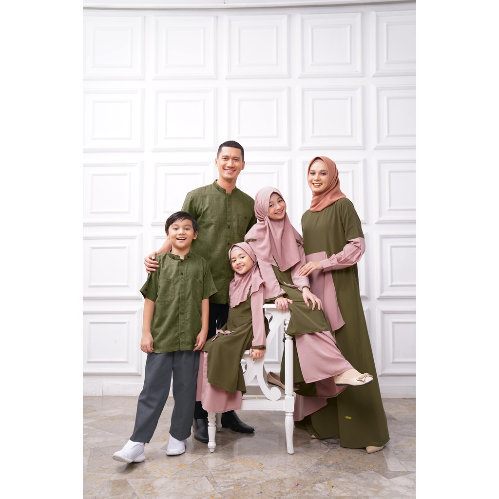 [READY] Couple Nibras terbaru sarimbit CARINA ARMY by nibras 2021 gamis syari modern