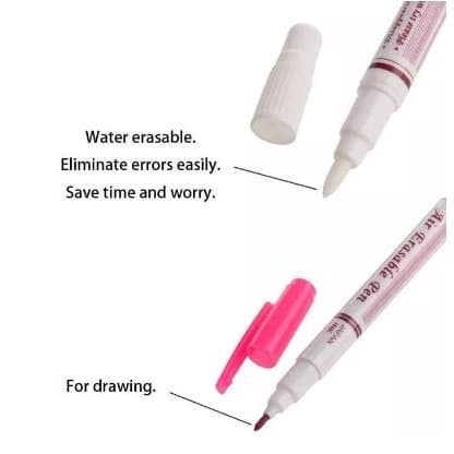 

Air Erasable Pen / Spidol Penanda Kain / Fabric Marker (Pink Putih)
