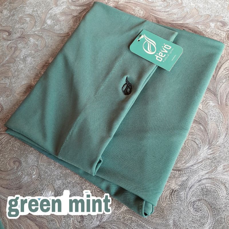 Hijab instan bergo malay | Jersey premium by:devohijab original-GREEN MINT. BM