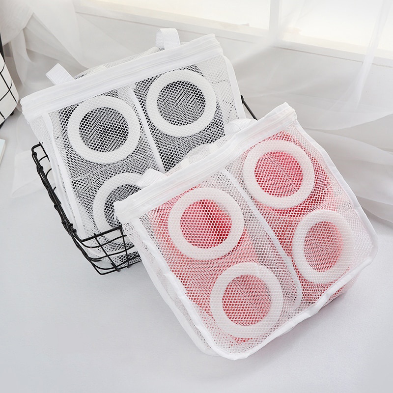 G8i lazyishhouse kantong mesin cuci laundry shoes washing mesh bag - 62319 - white Or-i