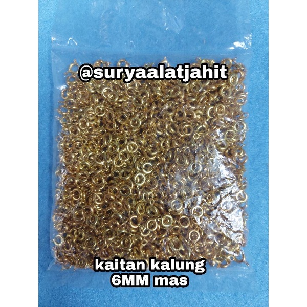 kaitan kalung 6 MM mas (100pcs @ rp.450) =rp.45.000/100pcs