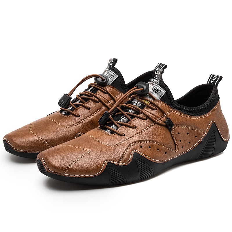 Ready Stok  Best Seller Hot Promo Terbaru A073 Sepatu Kulit Santai Kerja Dinas Kantor Pria Wanita Re
