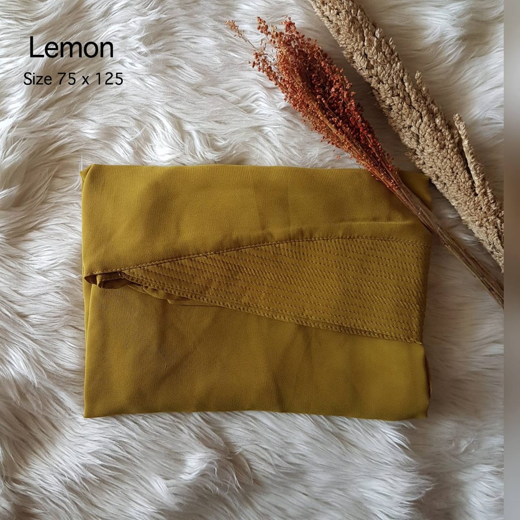Hijab Jilbab Khimar Raudah Kancing-LEMON