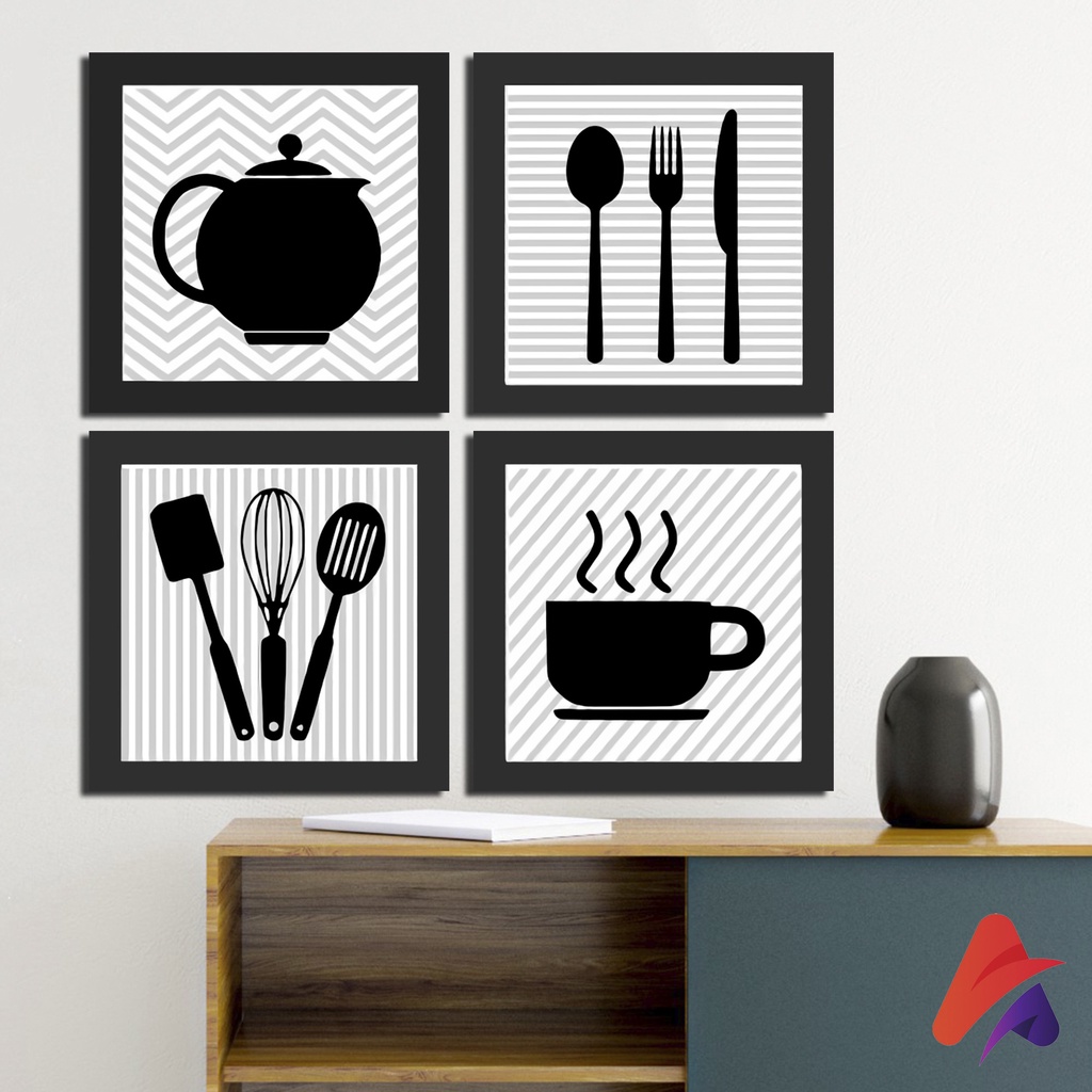 HIASAN DINDING KITCHEN DAPUR (20X20 CM) WALLDECOR DEKORASI KAYU PAJANGAN DINDING POSTER KAYU RUANGAN