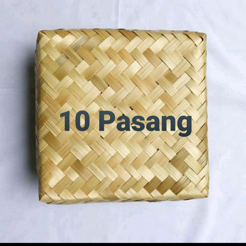 

BESEK BAMBU NATURAL MURAH, UKURAN 18X18. 10 PASANG
