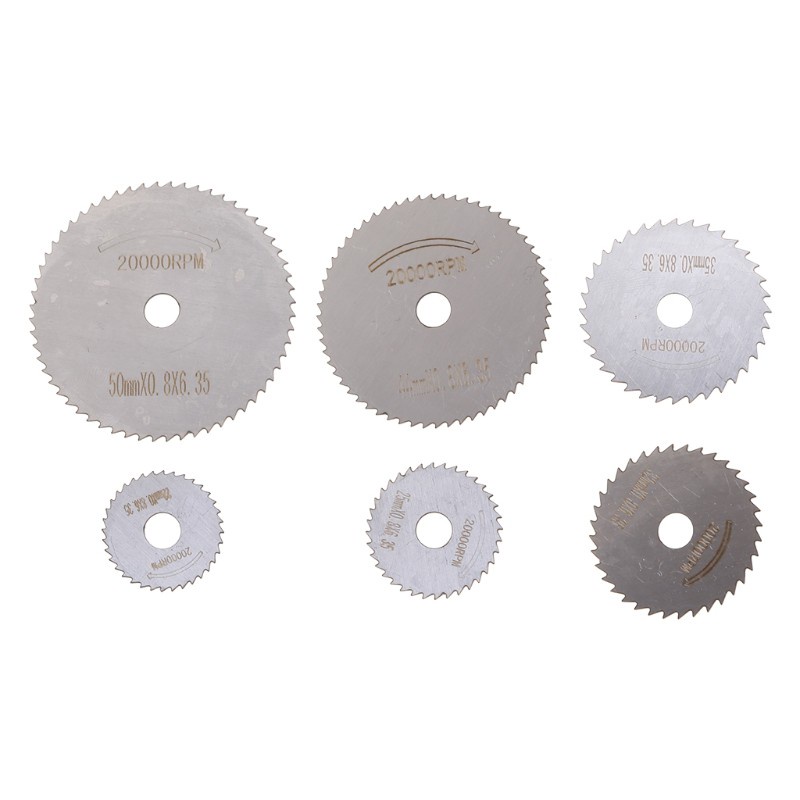 CRE  7pcs/set Mini High Speed Steel Saw Web Circular Rotary Cutting Blade Wheel Discs Mandrel Electric Grinding Accessories